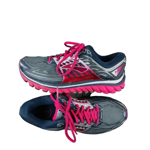 Brooks Shoes - BROOKS Women's Glycerin 14 Gray Pink Running Shoes 1202171B093 Size 7.5
